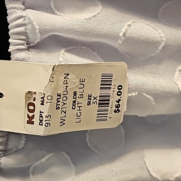 Lauren Conrad light blue off the shoulder large swiss dot dress 3x - Picture 4 of 5